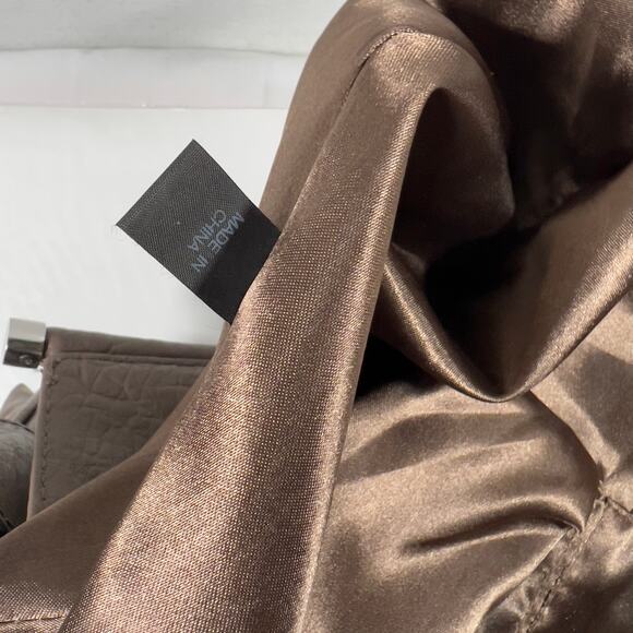 Guess Taupe Brown Large Hobo Metal Studded Distressed Leather Tote Vintage Y2K - Picture 15 of 16